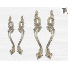 Zinc Material White with Gold Color Cabinet Handles